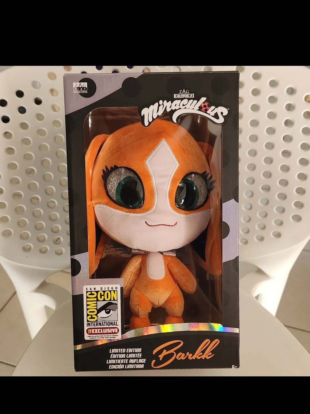 Miraculous Barkl Plush — Orange & White Limited Edition